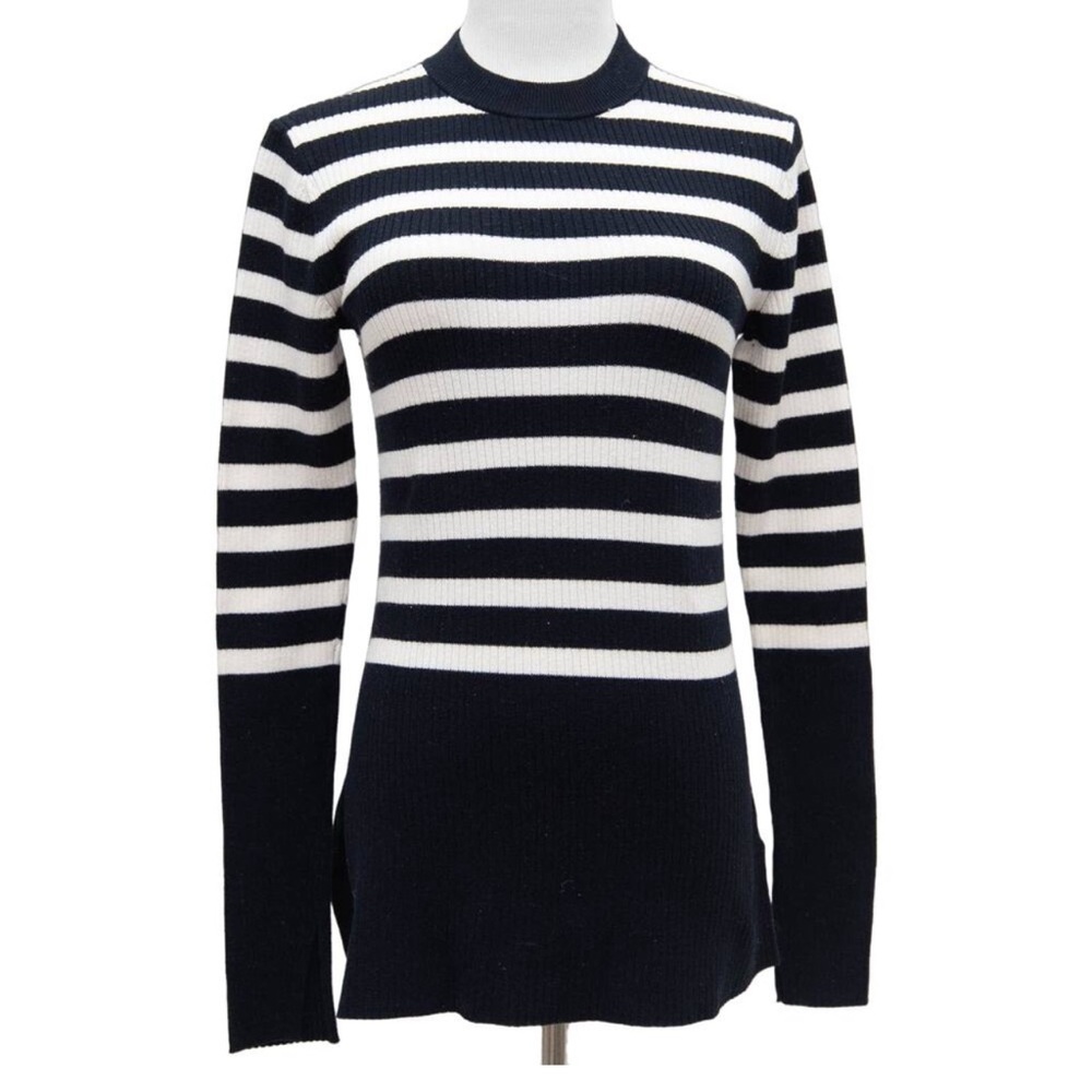 Everlane Black and White Striped Sweater
